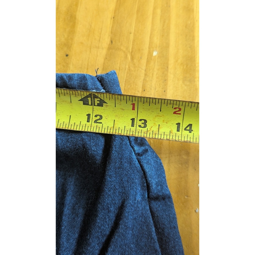 Precious‎ Moments Vintage 2002 Denim Overall Dress 18M Dark Wash Frayed Hem Bib - Picture 7 of 7